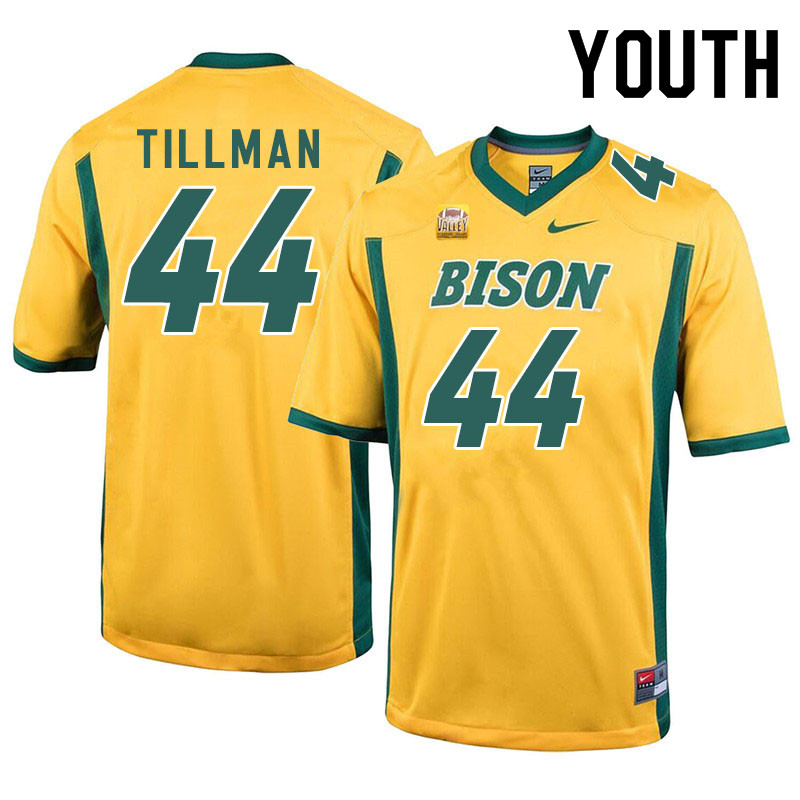 Youth #44 Juanye Tillman North Dakota State Bison College Football Jerseys Sale-Yellow - Click Image to Close